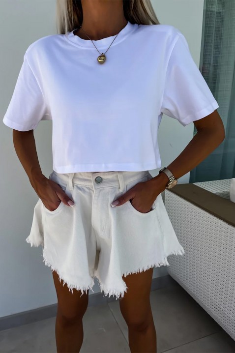 Σορτσάκια SERFOLDA WHITE, Χρώμα: άσπρο, IVET.EU - Εκπτώσεις έως -80%