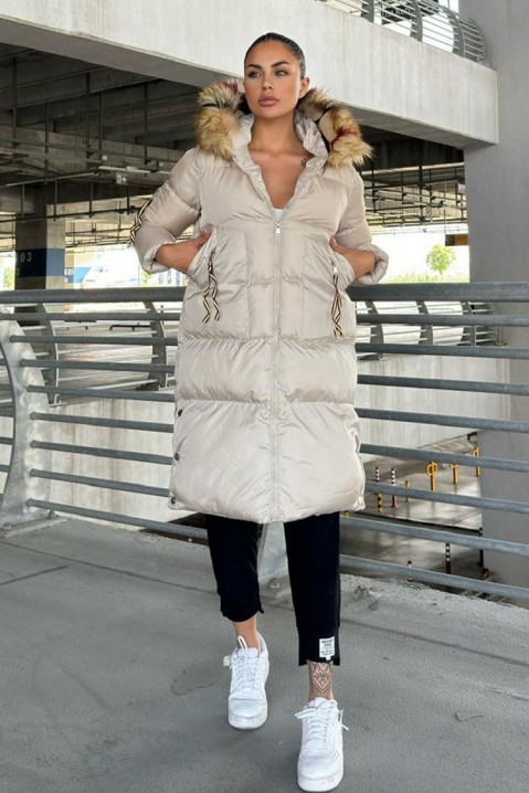 Μπουφάν KARDELFA BEIGE, Χρώμα: μπεζ, IVET.EU - Εκπτώσεις έως -80%