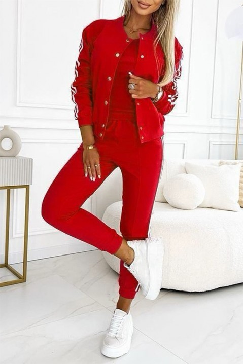 Komplet RIPSELDA RED, Barva: červená, IVET.EU - Stylové oblečení