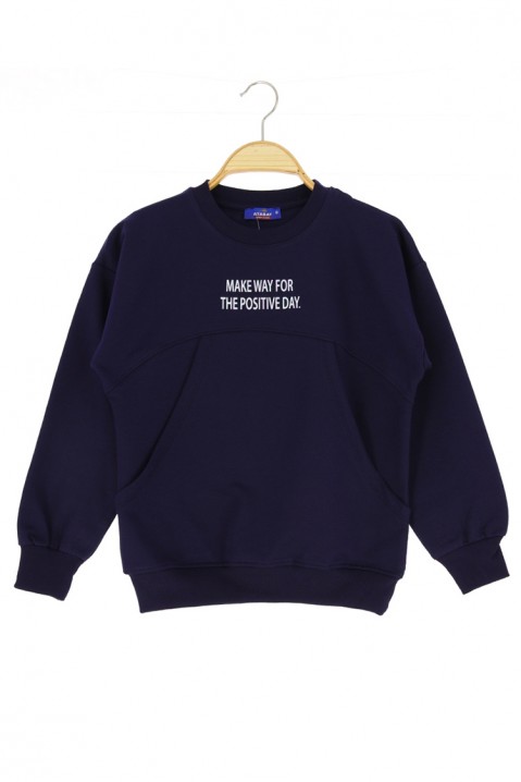 Dětská mikina NOVENDI NAVY, Barva: tmavomodrá, IVET.EU - Stylové oblečení