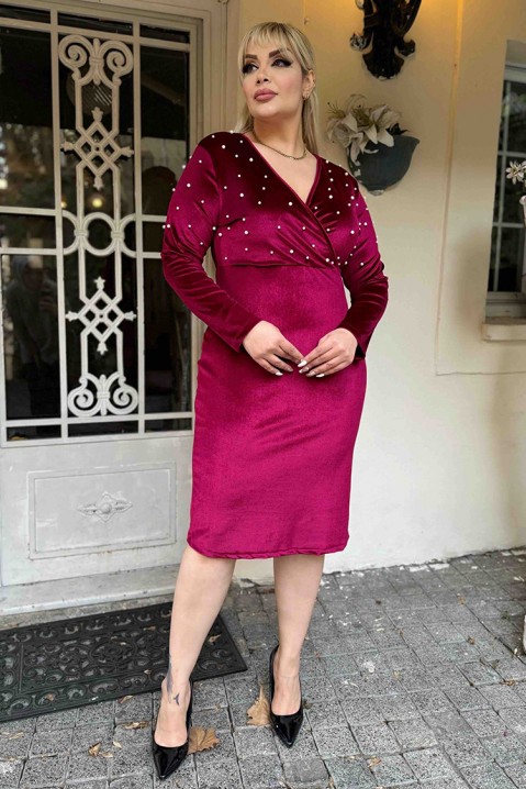 Šaty FOXELDA BORDO, Barva: bordová, IVET.EU - Stylové oblečení