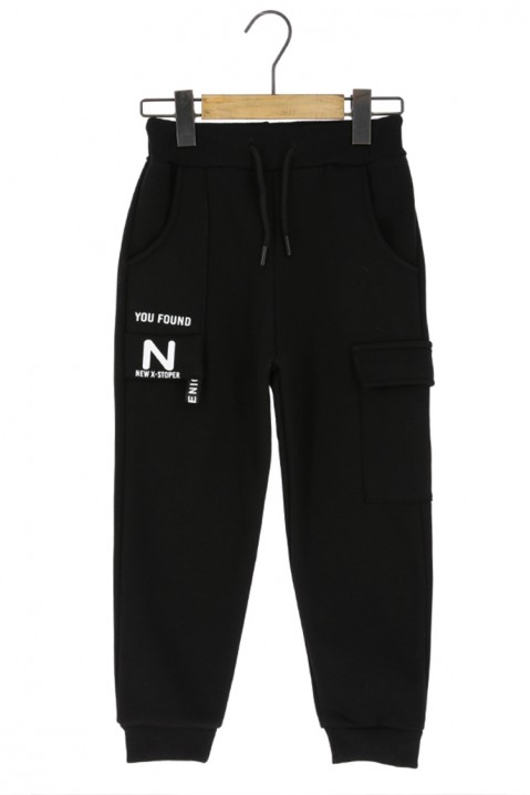 Dětské kalhoty BORILDI BLACK, Barva: černá, IVET.EU - Stylové oblečení