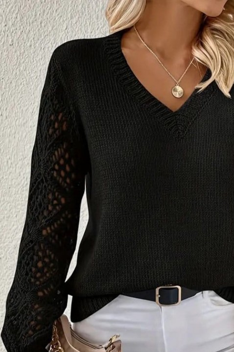 Sveter ERIOLMA BLACK, Farba: čierna, IVET.EU - Štýlové oblečenie