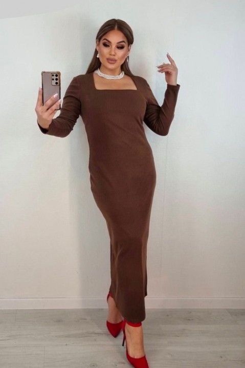 Šaty ARMELHA BROWN, Barva: hnědá, IVET.EU - Stylové oblečení