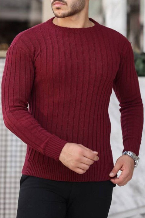 Pánský svetr SOMERGO BORDO, Barva: bordová, IVET.EU - Stylové oblečení