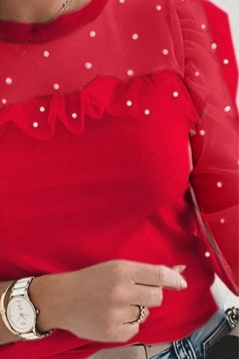 Dámská halenka GALAXENA RED, Barva: červená, IVET.EU - Stylové oblečení