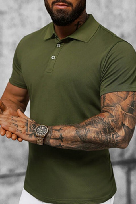 Pánské triko REGOLDO KHAKI, Barva: khaki, IVET.EU - Stylové oblečení