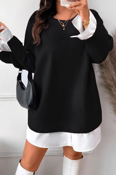 Φόρεμα BLIFOLDA BLACK, Χρώμα: μαύρο, IVET.EU - Εκπτώσεις έως -80%