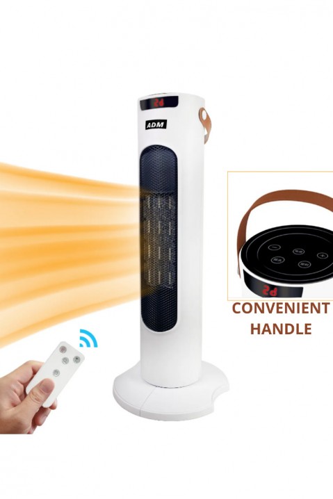 Ohřívač s ventilátorem a LED displejem ROXEDY, Barva: bílá, IVET.EU - Stylové oblečení