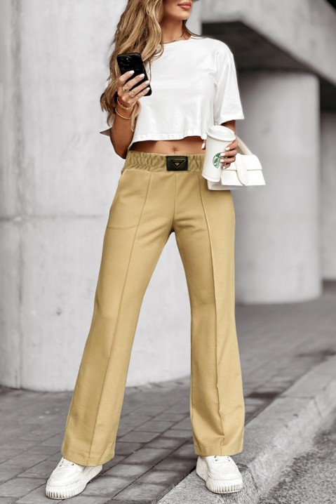 Παντελόνι MARTOLA BEIGE, Χρώμα: μπεζ, IVET.EU - Εκπτώσεις έως -80%