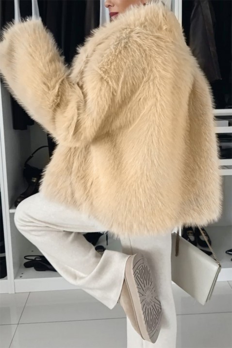 Παλτό SEGONVA BEIGE, Χρώμα: μπεζ, IVET.EU - Εκπτώσεις έως -80%