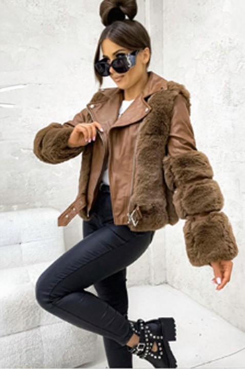 Bunda DATILA BROWN, Barva: hnědá, IVET.EU - Stylové oblečení