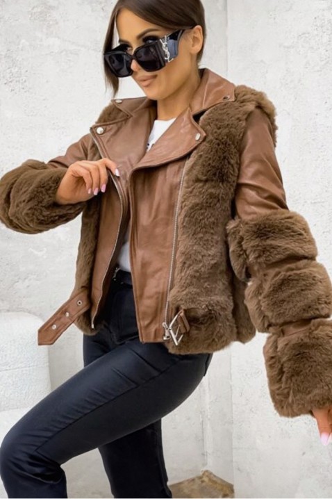Bunda DATILA BROWN, Barva: hnědá, IVET.EU - Stylové oblečení