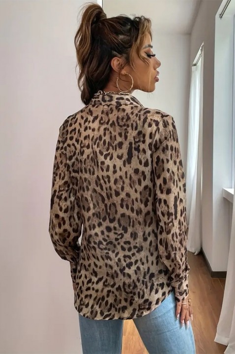 Dámská košile MOMTERZA, Barva: leopardová, IVET.EU - Stylové oblečení