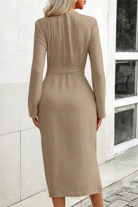 Φόρεμα LURMEFA BEIGE, Χρώμα: μπεζ, IVET.EU - Εκπτώσεις έως -80%