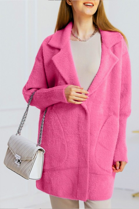 Dámský kabát LIORA PINK, Barva: ružová, IVET.EU - Stylové oblečení