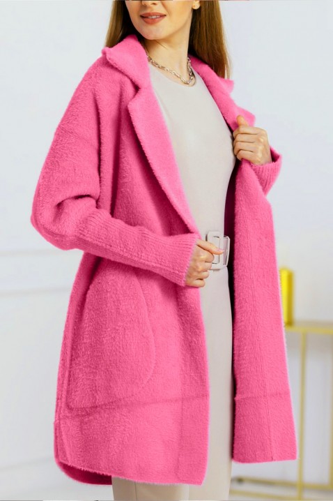 Dámský kabát LIORA PINK, Barva: ružová, IVET.EU - Stylové oblečení