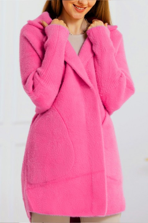 Dámský kabát LIORA PINK, Barva: ružová, IVET.EU - Stylové oblečení