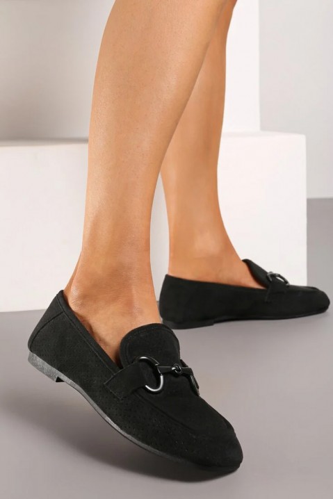 Γυναικεία μοκασίνια FIOLMEVA BLACK, Χρώμα: μαύρο, IVET.EU - Εκπτώσεις έως -80%