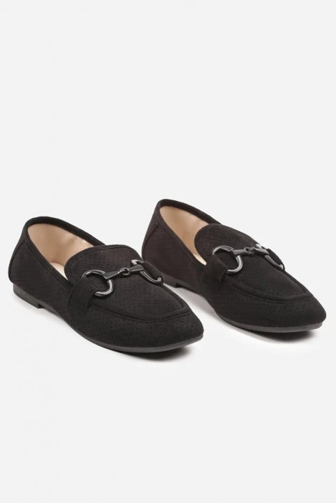 Γυναικεία μοκασίνια FIOLMEVA BLACK, Χρώμα: μαύρο, IVET.EU - Εκπτώσεις έως -80%