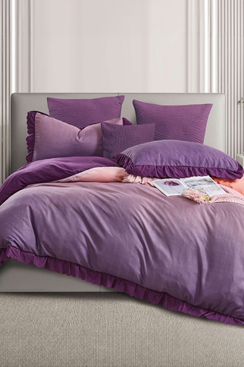 Ložní souprava FIODELMA 200x220 cm bavlna, Barva: fialová, IVET.EU - Stylové oblečení