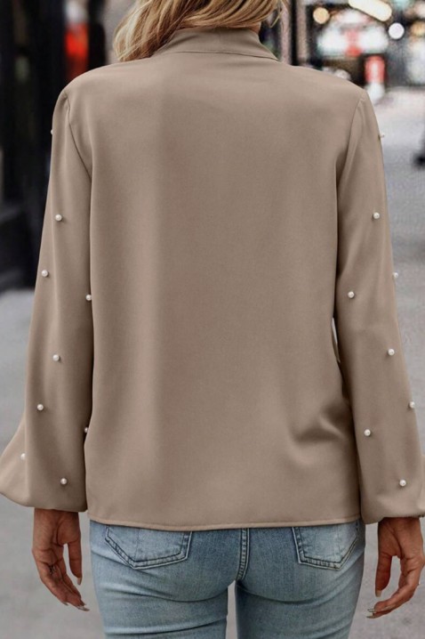 Γυναικεία μπλούζα SIOFELZA BEIGE, Χρώμα: μπεζ, IVET.EU - Εκπτώσεις έως -80%