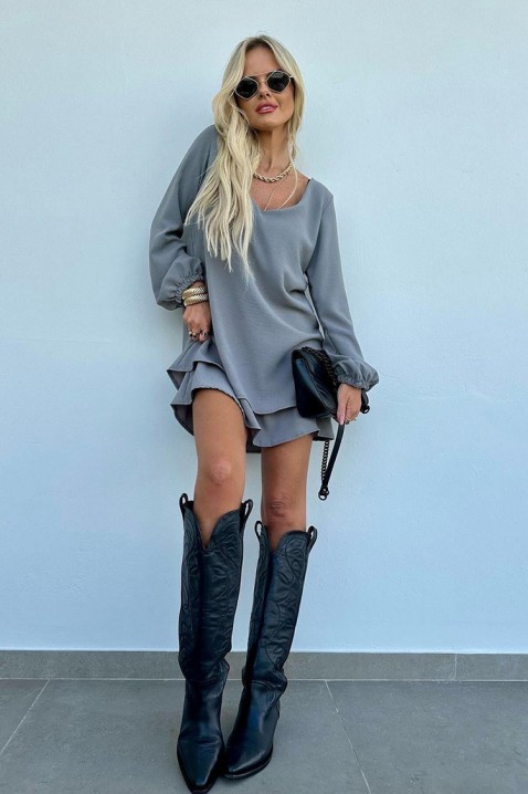 Φόρεμα ZERZOLA GREY, Χρώμα: γκρι, IVET.EU - Εκπτώσεις έως -80%