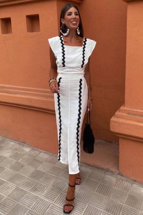 Φόρεμα DRIONESA WHITE, Χρώμα: άσπρο, IVET.EU - Εκπτώσεις έως -80%