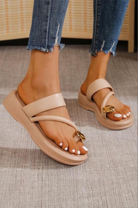 Dámské pantofle BENROLA BEIGE, Barva: béžová, IVET.EU - Stylové oblečení