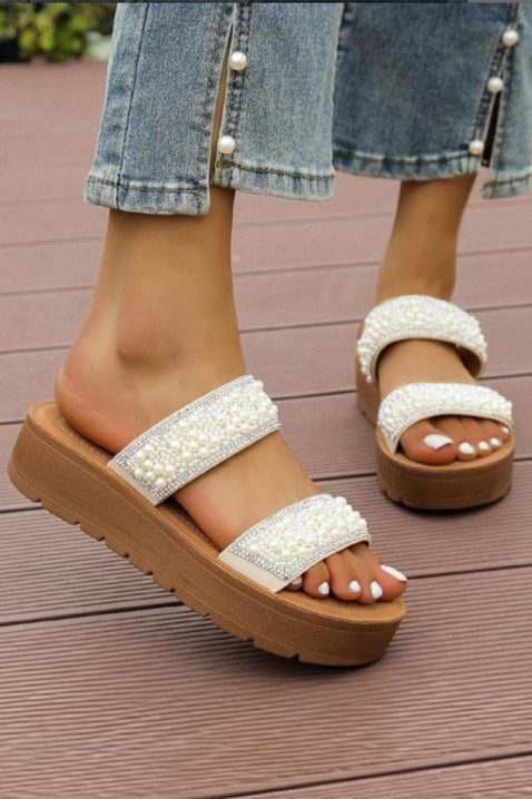 Dámské pantofle ZOVERLA WHITE, Barva: bílá, IVET.EU - Stylové oblečení