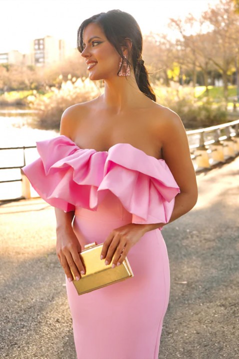 Φόρεμα ALEXANDRELA PINK, Χρώμα: ανοιχτό ροζ, IVET.EU - Εκπτώσεις έως -80%