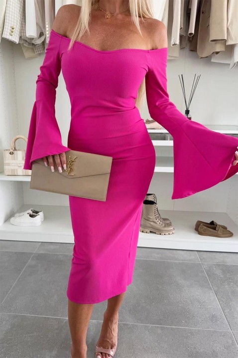 Φόρεμα VARVILZA FUCHSIA, Χρώμα: φούξια, IVET.EU - Εκπτώσεις έως -80%