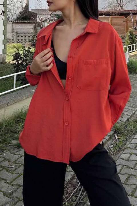 Dámská košile VODENFA RED, Barva: červená, IVET.EU - Stylové oblečení