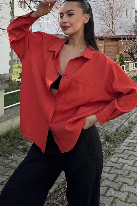 Dámská košile VODENFA RED, Barva: červená, IVET.EU - Stylové oblečení