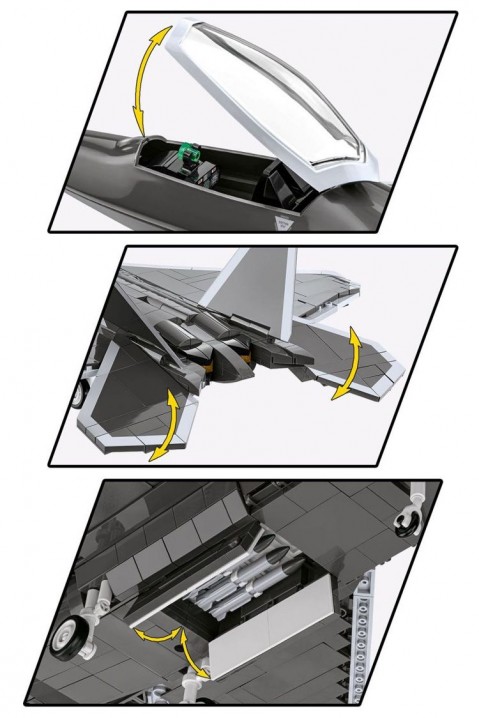 Stavebnice Cobi stíhačka Lockheed F-22 Raptor, 695 dílků.IVET.EU - Stylové oblečení