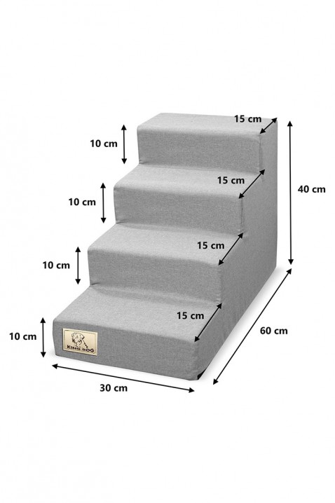 Psí schůdky ZELINZO 30 cm X 60 cm X 40 cm, Barva: šedá, IVET.EU - Stylové oblečení