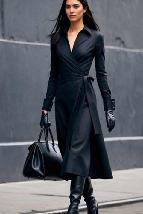 Φόρεμα ESELMONA BLACK, Χρώμα: μαύρο, IVET.EU - Εκπτώσεις έως -80%