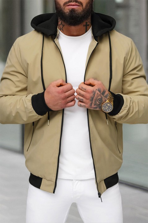 Pánská bunda MIOFELO BEIGE, Barva: béžová, IVET.EU - Stylové oblečení