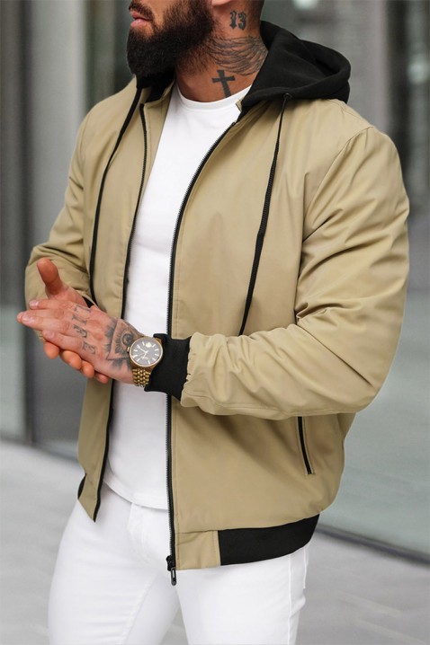 Pánská bunda MIOFELO BEIGE, Barva: béžová, IVET.EU - Stylové oblečení