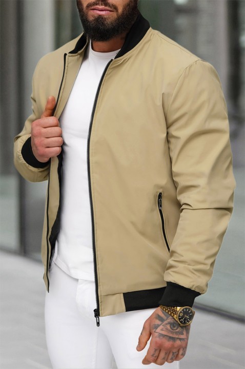 Pánská bunda MIOFELO BEIGE, Barva: béžová, IVET.EU - Stylové oblečení