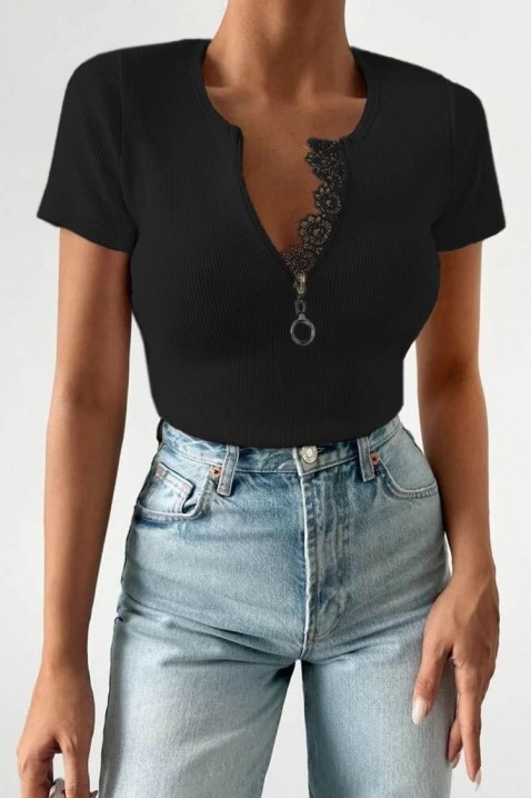 Triko BRIODEFA BLACK, Barva: černá, IVET.EU - Stylové oblečení