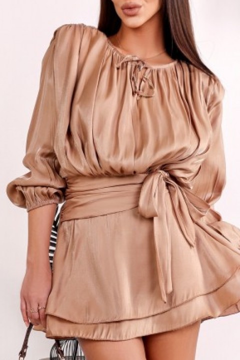 Φόρεμα ERELOTA BEIGE, Χρώμα: μπεζ, IVET.EU - Εκπτώσεις έως -80%
