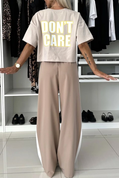 Kalhoty FALTITA BEIGE, Barva: béžová, IVET.EU - Stylové oblečení