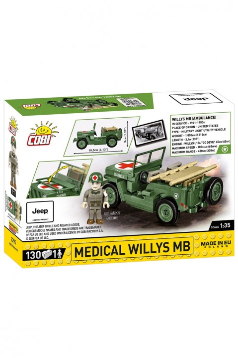 Stavebnica COBI Medical Willys Jeep - 130 kusovIVET.EU - Štýlové oblečenie