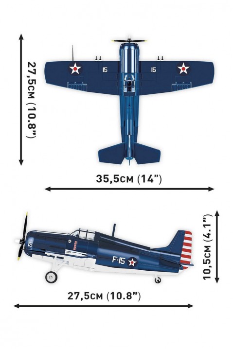 Stavebnice Cobi letadlo Grumman F4F Wildcat - 375 kusůIVET.EU - Stylové oblečení