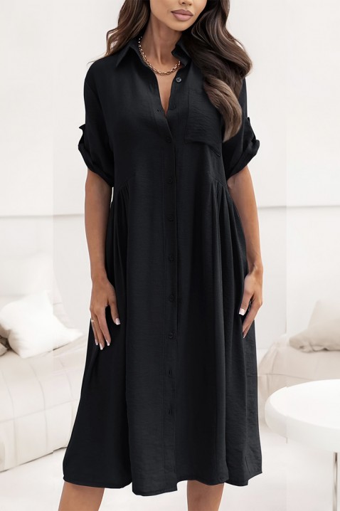 Φόρεμα DIOVEMA BLACK, Χρώμα: μαύρο, IVET.EU - Εκπτώσεις έως -80%