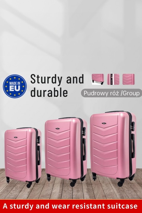 Sada 3 kufrov MORTIGO PINK, Farba: ružová, IVET.EU - Štýlové oblečenie