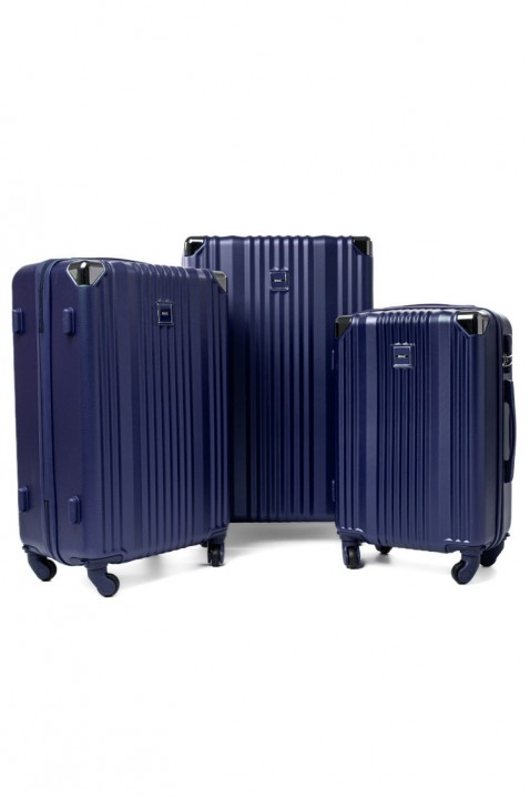 Komplet 3 kufrů ROBELSO NAVY, Barva: tmavomodrá, IVET.EU - Stylové oblečení