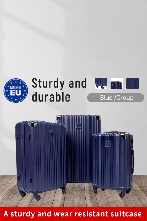 Komplet 3 kufrů ROBELSO NAVY, Barva: tmavomodrá, IVET.EU - Stylové oblečení