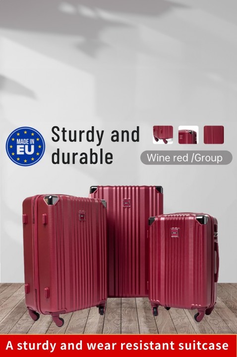 Σετ 3 τεμ.βαλίτσες ROBELSO RED, Χρώμα: κόκκινο, IVET.EU - Εκπτώσεις έως -80%